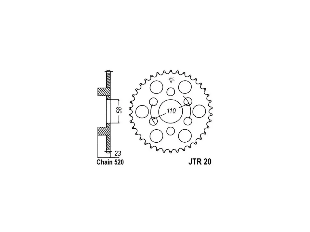 Originální Řetězová rozeta Sprockets Aprilia Red Rose 125 r.88-95 41 zubů