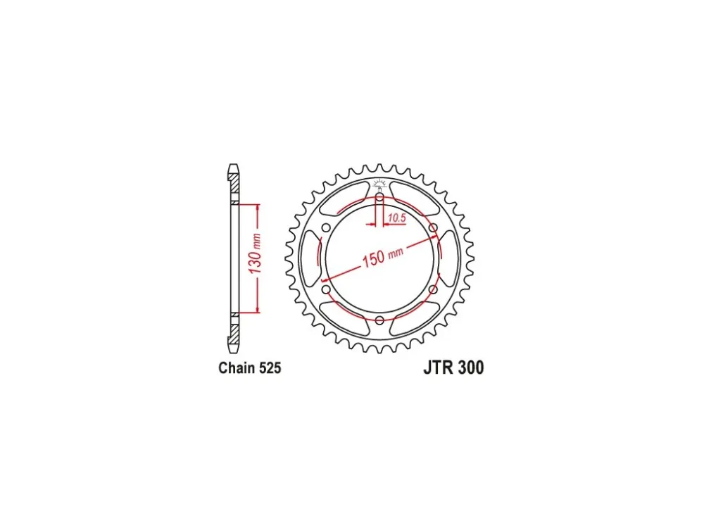 Top Prodej JT JTR300.47 Zadní kolečko (rozeta), 47 zubů, 525 HONDA XL600V TRANSPALP 87-99, XL700V 08-