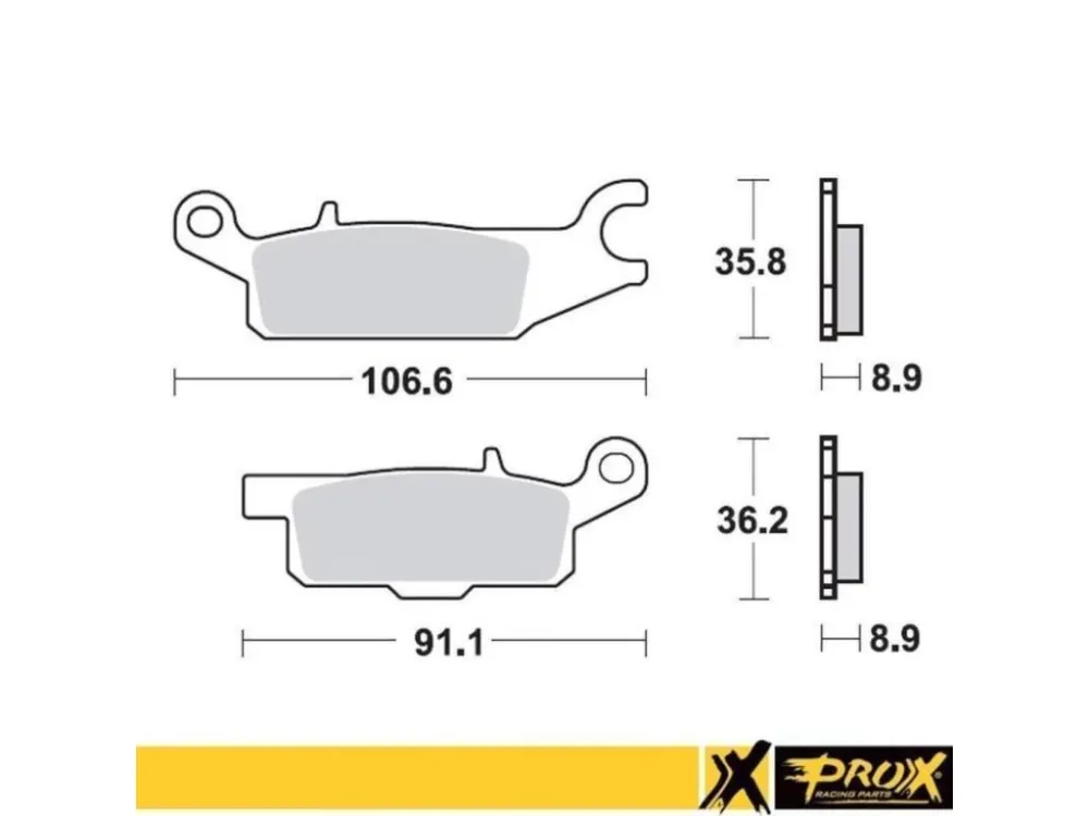PROX brzdové destičky KH445 YAMAHA YFM 550 GRIZZLY 11-14, YFM 700 GRIZZLY 07-18 zadní levý Bezpečná Platba
