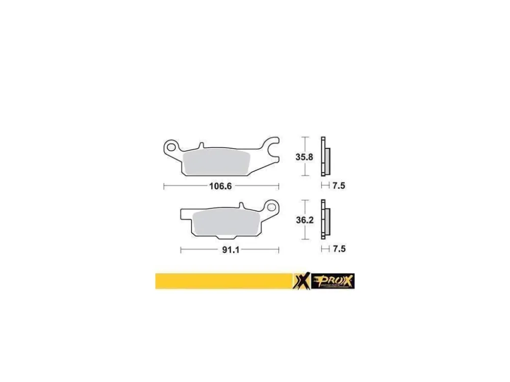 PROX brzdové destičky KH443 YAMAHA YFM 550 GRIZZLY 11-14, YFM 700 GRIZZLY 07-18 přední lev Nízká Cena