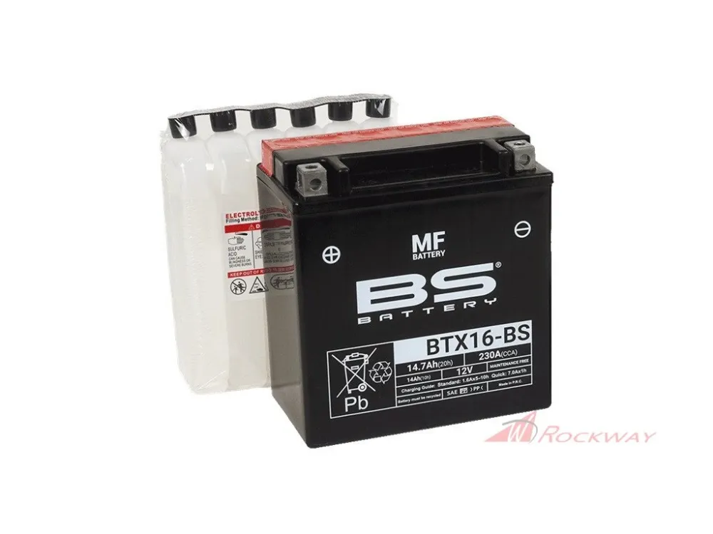 Bezúdržbová motocyklová baterie BS-BATTERY BTX16-BS (YTX16-BS)- 5A Speciální Cena