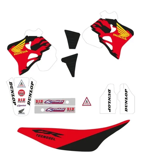 Ověřený sada polepů Honda+potah pro CR125 95-97 CR250 95-96 Honda USA 95