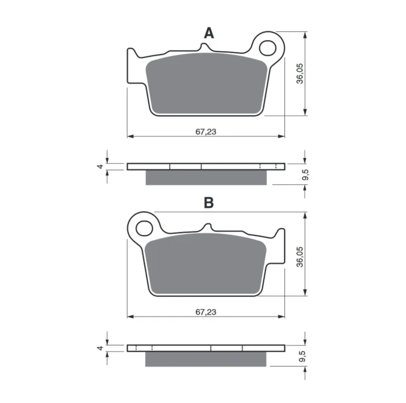 Brzdové destičky GOLDFREN 187 S33 OFF-ROAD REAR Pouze Dnes