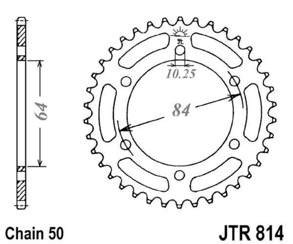 Výhodná Nabídka Řetězová rozeta JT JTR 814-44 44 zubů, 530