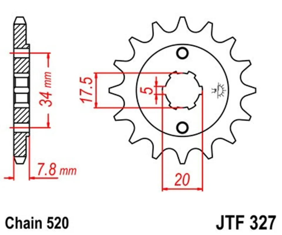 Řetězové kolečko JT JTF 327-11 11 zubů, 520 Must-Have