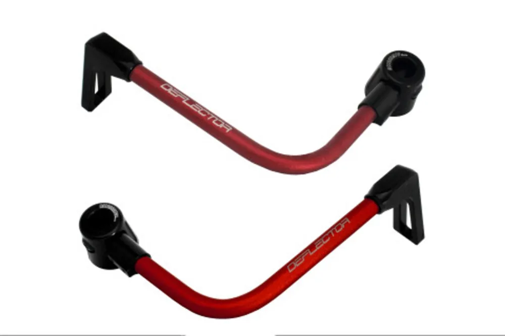 Hit Sezóny Chrániče páček ACCOSSATO s červenou hadicí a kloubem right + left, aluminium