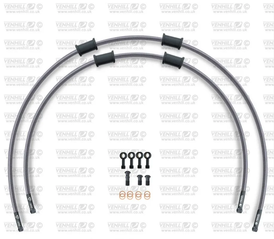 Speciální Cena STANDARD Hadice přední brzdy sada Venhill POWERHOSEPLUS BMW-7004FB (2 hadice v sadě) Průhledné hadice, černé koncovky