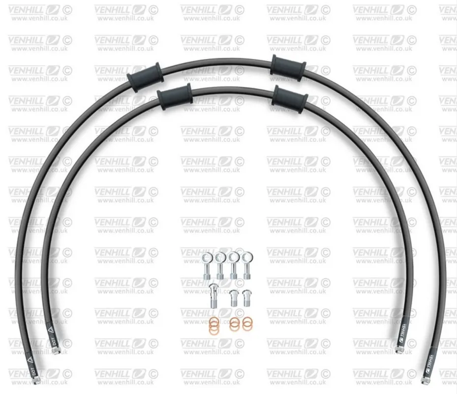 Koupit Online Hadice zadní brzdy Venhill POWERHOSEPLUS BMW-10002R-BK (2 hadice v sadě) černé hadice, chromové koncovky