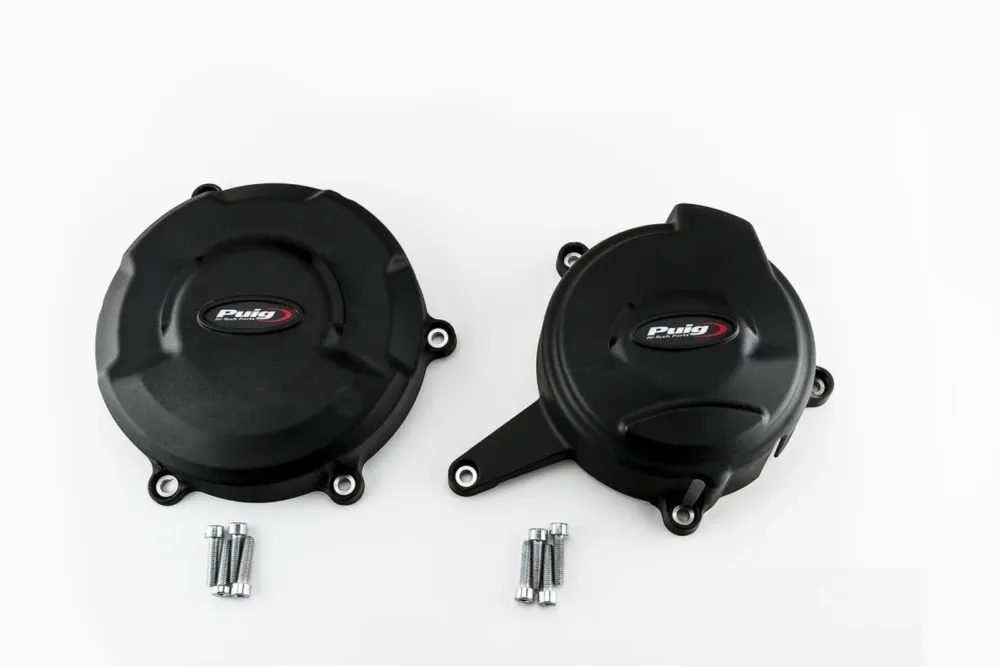 Dokud Zásoby Vydrží Kryty motorů PUIG Track for Championship 21505N černý included 2 covers