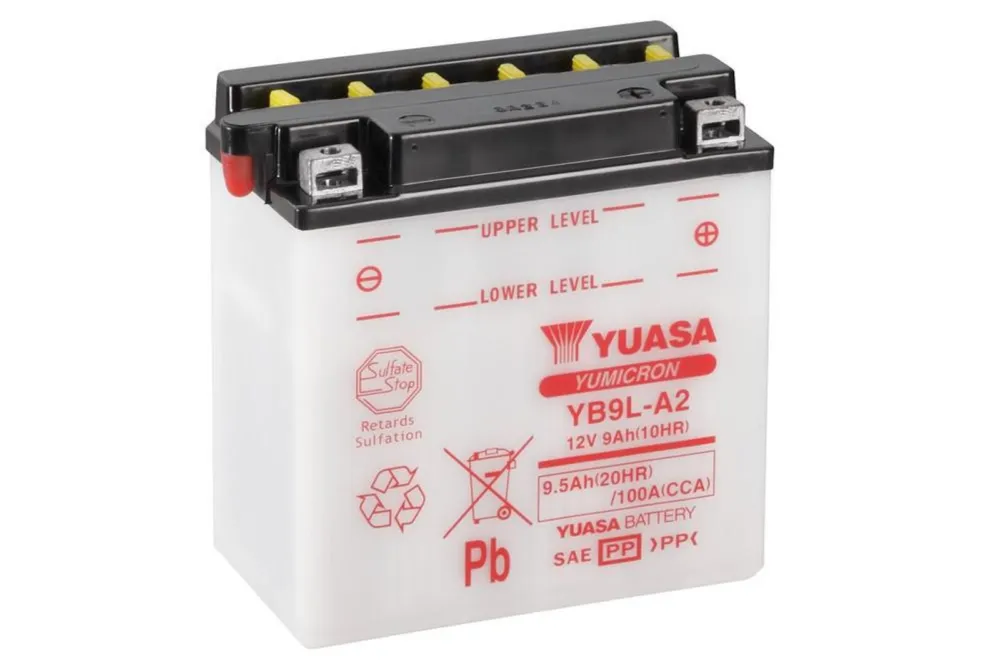 Yumicron akumulátor vč. kyseliny YUASA YB9L-A2 Doprava Zdarma