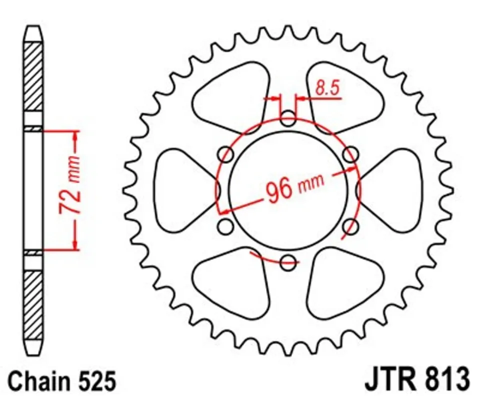 Doprava Zdarma Řetězová rozeta JT JTR 813-39 39 zubů, 525