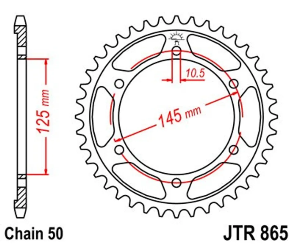 Akční Cena Řetězová rozeta JT JTR 865-39 39 zubů, 530