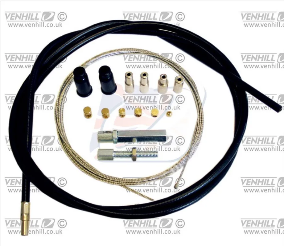 Pouze Dnes Lanko plynu univerzální sada Venhill U01-4-100-BK 6mm VNĚJŠÍ průměr (1.35m) černá