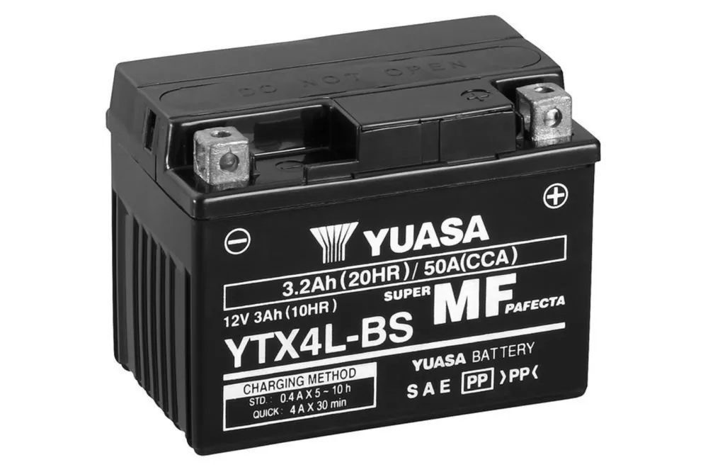 Autentický Bezúdržbová motocyklová baterie YUASA YTX4L-BS