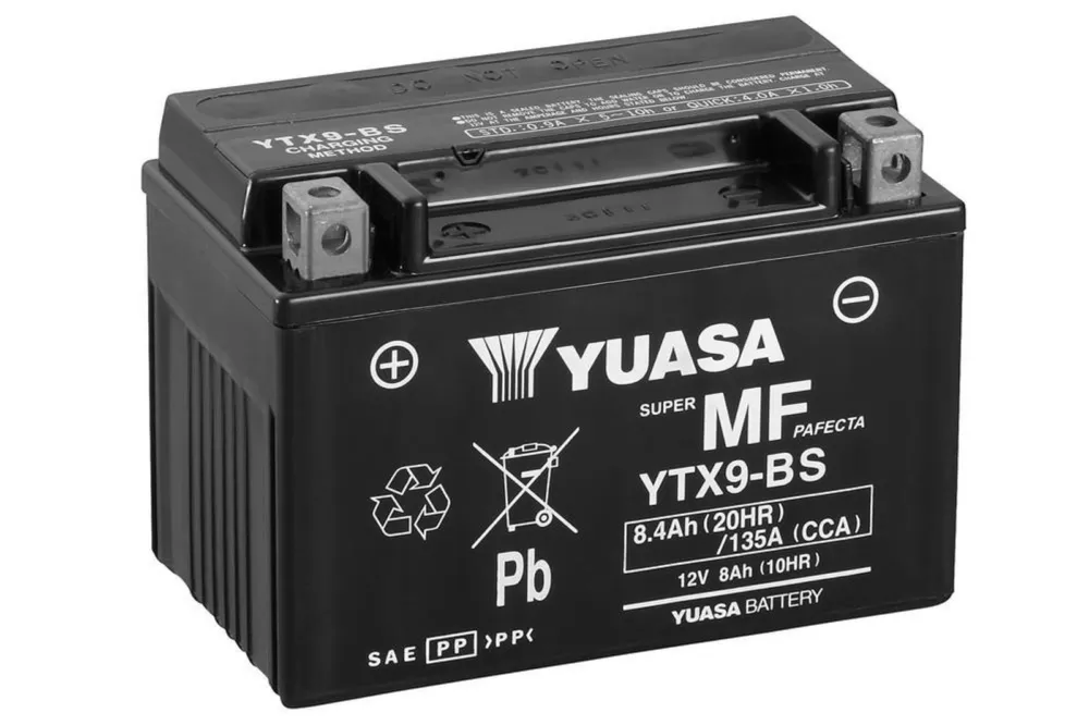 Bezúdržbová motocyklová baterie YUASA YTX9-BS Nová Kolekce