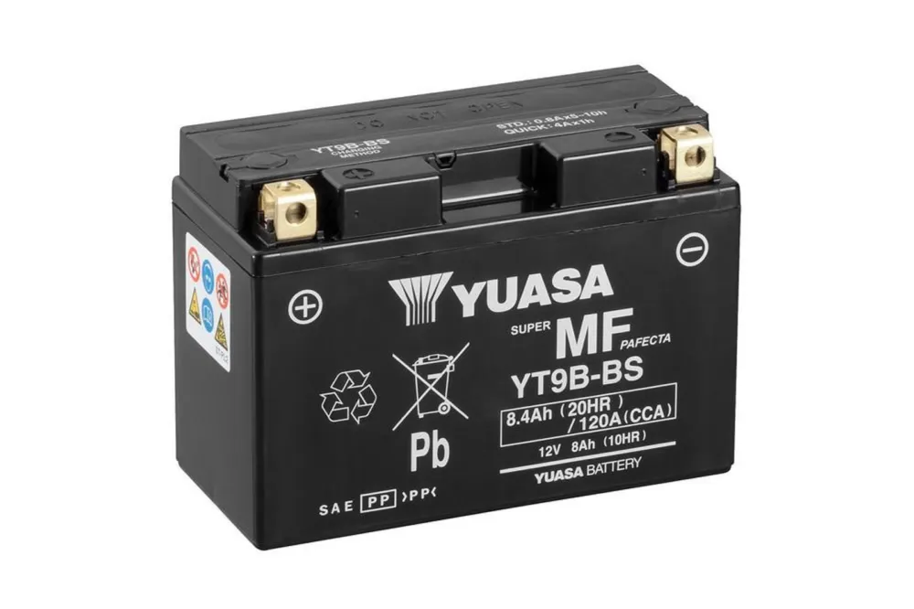 Bezúdržbová motocyklová baterie YUASA YT9B-BS Finální Výprodej
