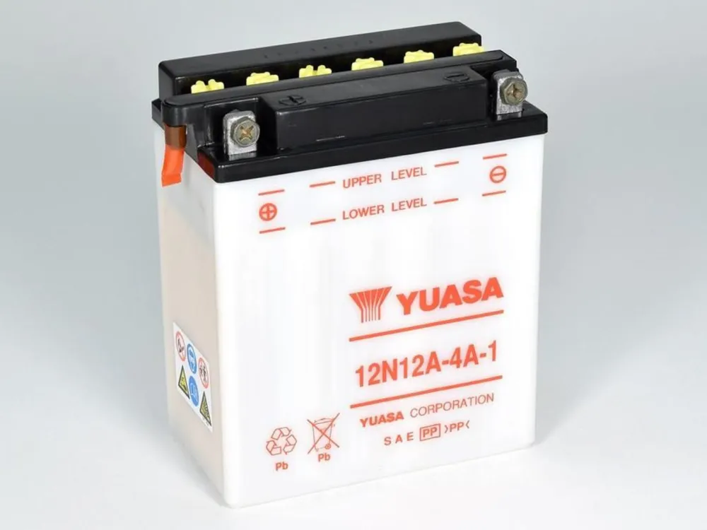 Konvenční 12V akumulátor vč. kyseliny YUASA 12N12A-4A-1 Nakupujte Hned