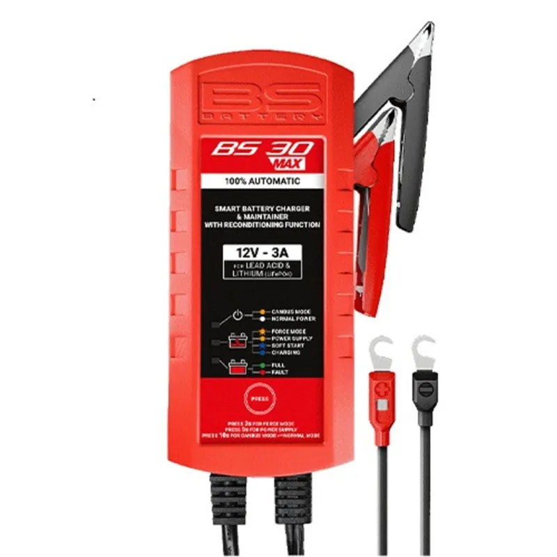 Nabíječka baterií BS-BATTERY SMART BS30MAX (vhodné také pro lithiové baterie) 12V 3A Akce