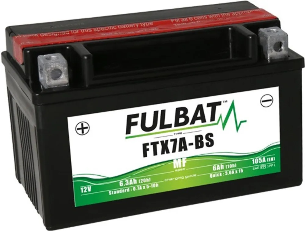 Bezúdržbová motocyklová baterie FULBAT FTX7A-BS (YTX7A-BS) Novinka