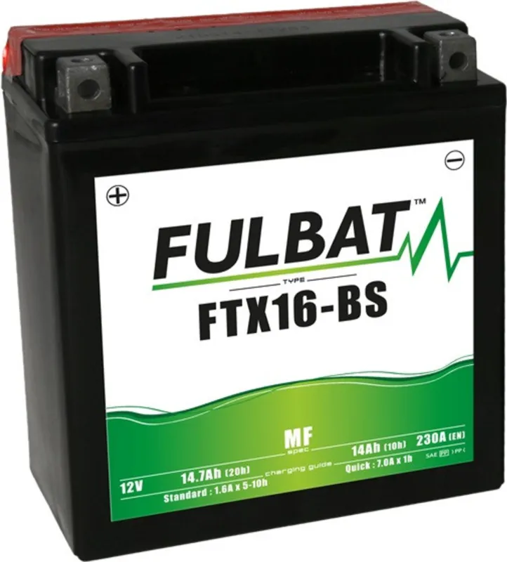 Bezúdržbová motocyklová baterie FULBAT FTX16-BS (YTX16-BS) Aktuální