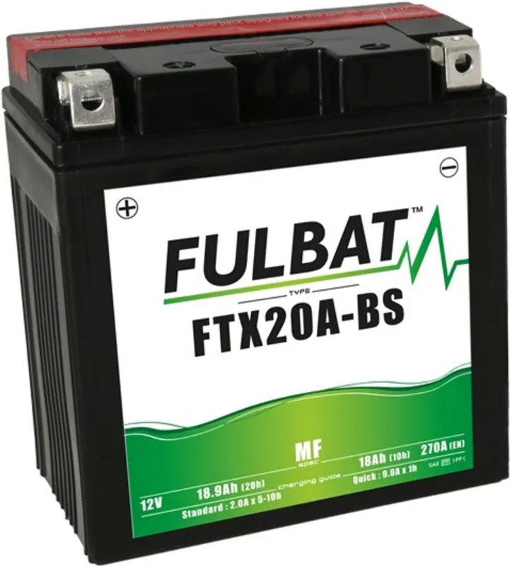 Časově Omezené Bezúdržbová motocyklová baterie FULBAT FTX20A-BS (YTX20A-BS)