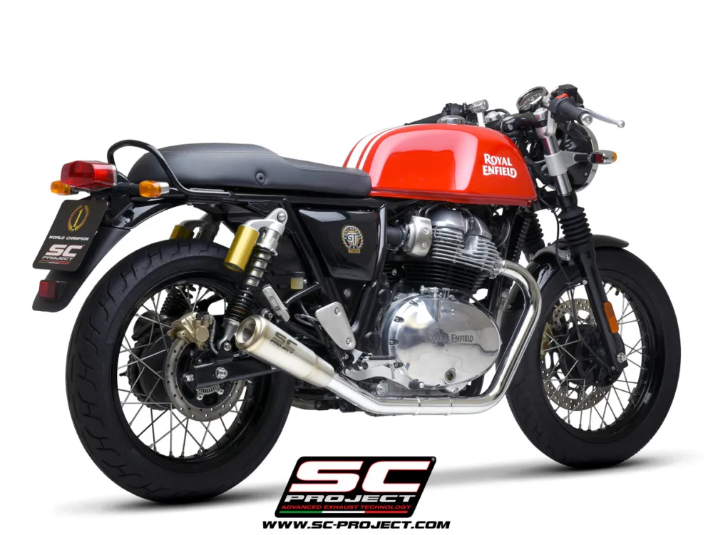 Hit Sezóny SC-PROJECT pár nerezových výfuků S1-GP Royal Enfield Continental GT 650 (2019–2024)
