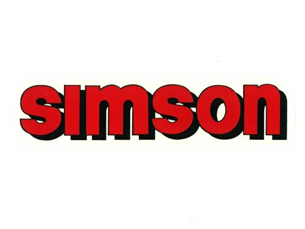 Nálepka nádrže SIMSON červená -M Cenová Bomba