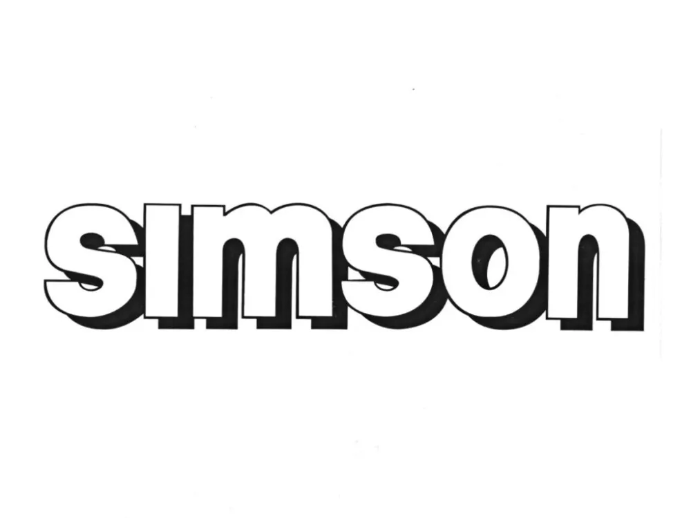Přímo Od Výrobce Nálepka nádrže SIMSON bílá -M