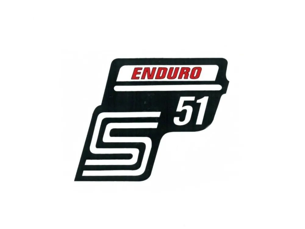 Nálepka skříňky SIMSON ENDURO červená -M Finální Výprodej