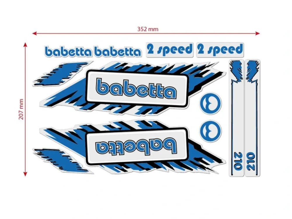 Cenově Výhodný Sada nálepek BABETTA modrá -M