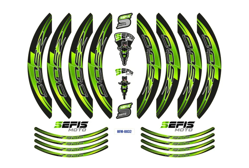 SEFIS PREMIUM ST 1 dvoudílné polepy na kola Kawasaki Z900 Dokud Zásoby Vydrží