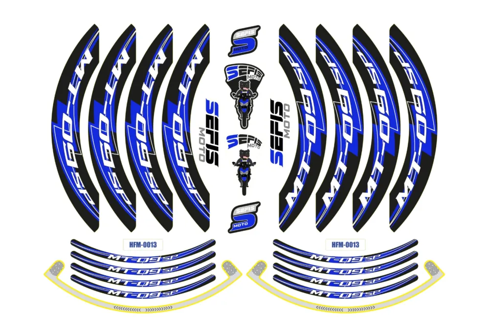 Objednat Nyní SEFIS PREMIUM ST 1 dvoudílné polepy na kola Yamaha MT-09