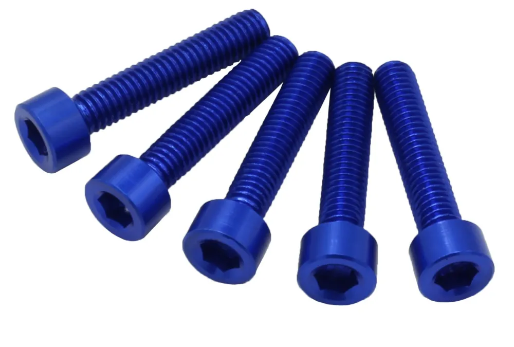 SEFIS šroubky CNC 7075 M6 30mm 5ks modrá Top Prodej
